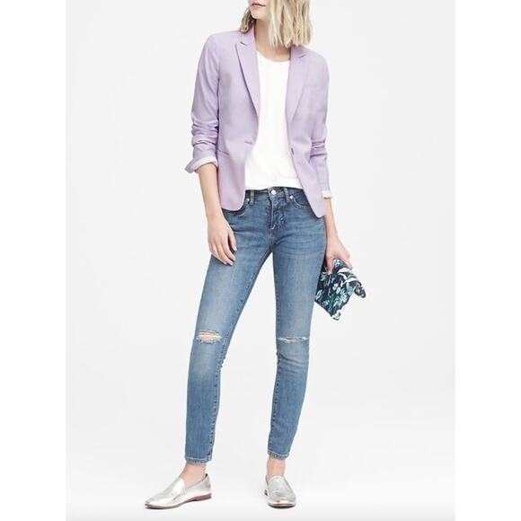 Banana Republic Italian Wool Lavender Blazer - Picture 2 of 13